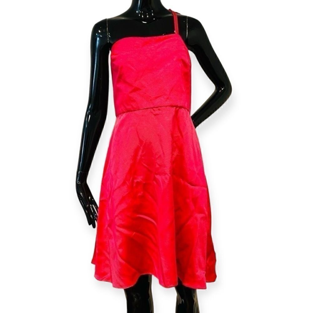 57 Grand One Shoulder Pink/Fuchsia Party Dress Size 8